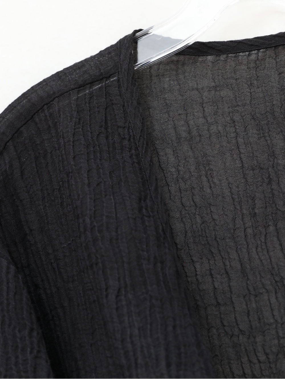 Monday 100% linen open cardigan oversized black shirt loose fit Large resortwear - Picture 2 of 9